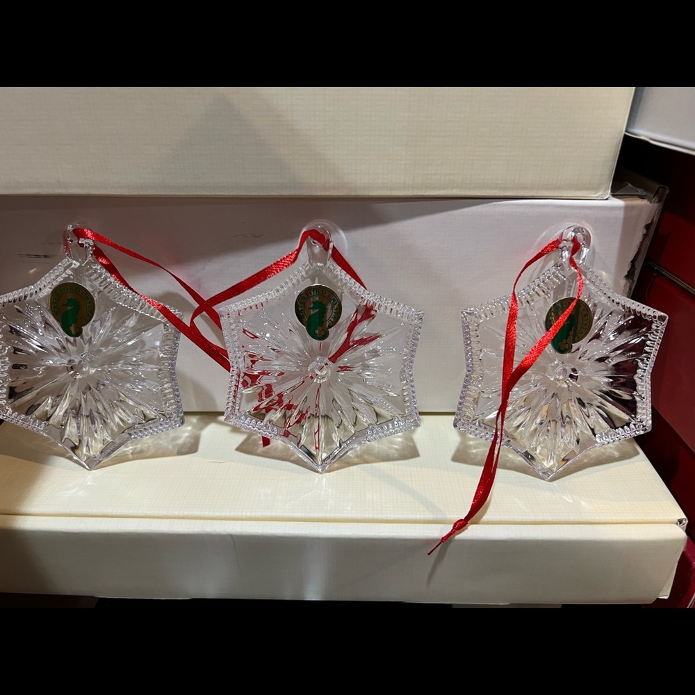 COPY - WAterford set of three snowflakes